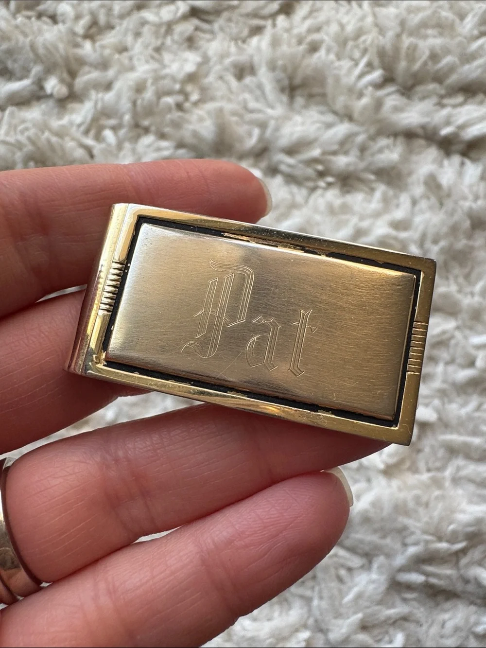 Vintage Gold Tone Money Clip